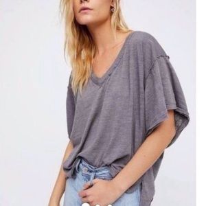 Free People We the Free Boyfriend Slub Raw Trim Tee